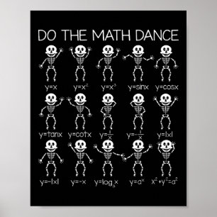 Skeletttanzfiguren Gleichung Math Teacher Hal Poster