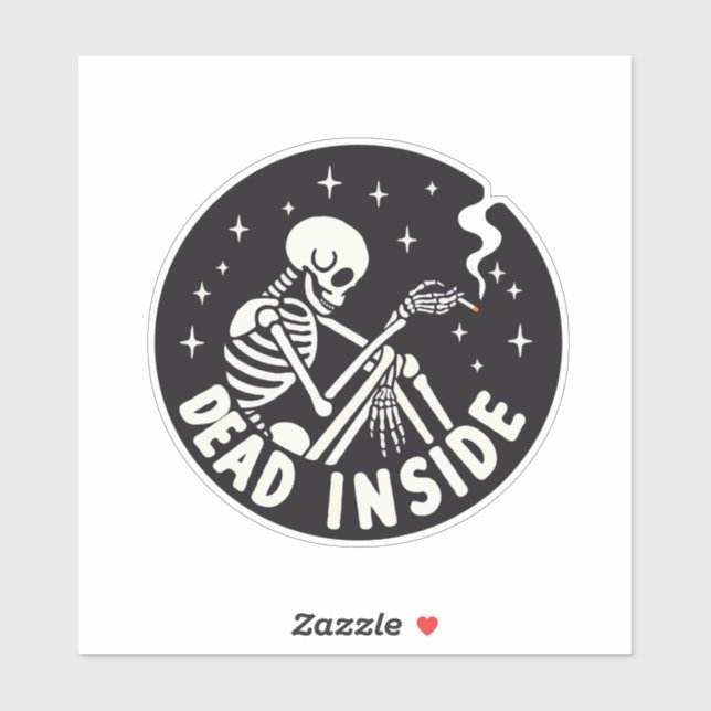 Skeletttod im Inneren Aufkleber (Blatt)