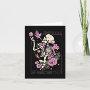 Skeletttrockene Knochen kommen Christliches Hallow Karte