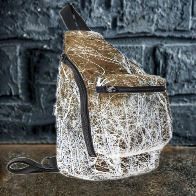 Skelettwald Crossbody Bag (This eery-looking sling bag, is just right, for carrying your essentials-to your ghostly adventures!)