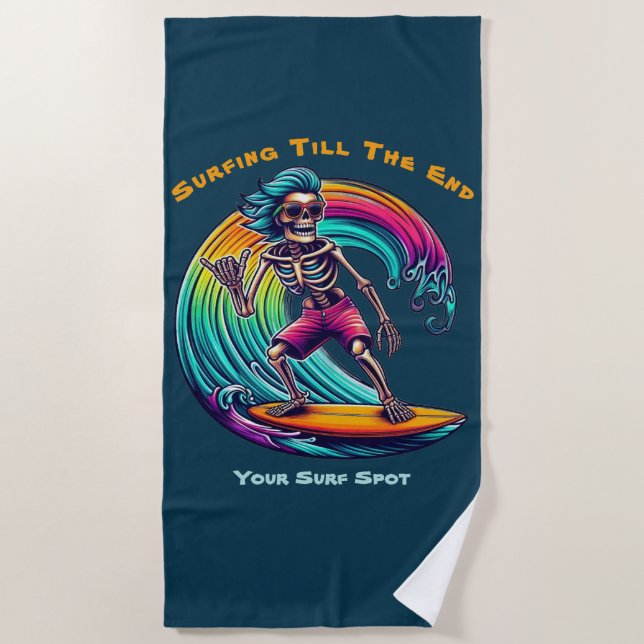 Skelettwandern Strandtuch (Vorderseite)