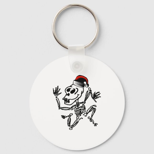 SkelettWeihnachten Schlüsselanhänger (Vorderseite)