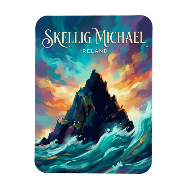 Skellig Michael Irland Magnet (Vertikal)