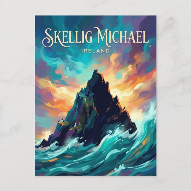 Skellig Michael Irland Postkarte (Vorderseite)