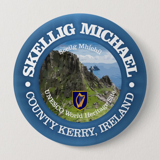 Skellig Michael (rd) Button (Vorderseite)