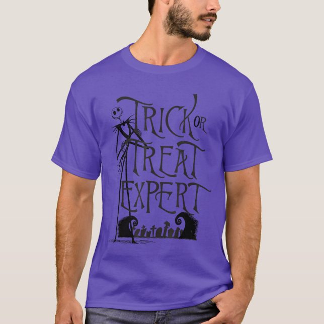Skellington Süßes oder Saures Halloween T-Shirt (Vorderseite)