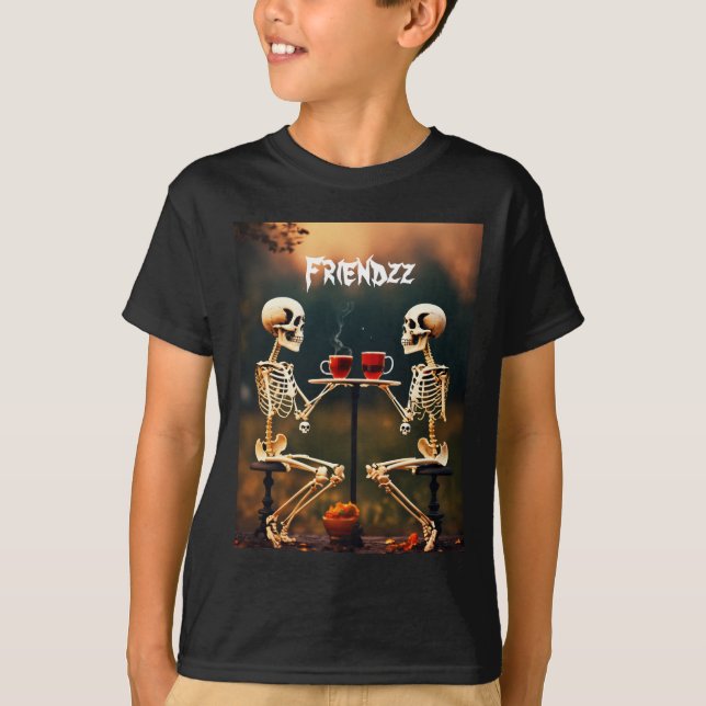 Skelton Friends Illustration T Shirt (Vorderseite)