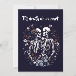 Skelton Liebende bis dass der Tod uns scheidet Feiertagskarte