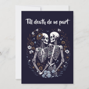 Skelton Lovers bis zum Tod Feiertagskarte