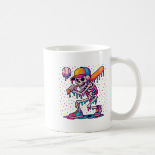 Skelton spielt Baseball Halloween Baseball Drip B Kaffeetasse