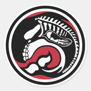 Skelwal Runder Aufkleber