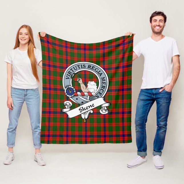 Skene Modern Clan Abzeichen Tartan Kariert Fleecedecke (Beispiel)