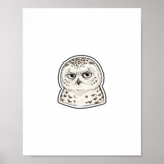 Skeptische Eule Poster