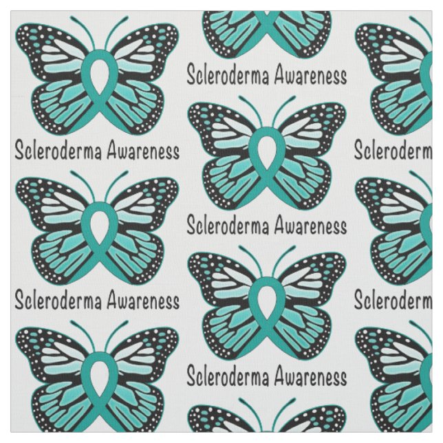 Skerodermie-Bewusstseins-Schmetterling Stoff (Muster)