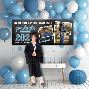 Sketch 2024 Chalkboard Sketch 3 Foto Collage Grad Banner