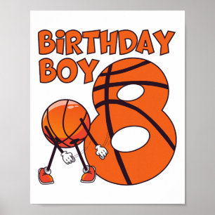 Sketch 8. Geburtstag Boy Sketll Player 8 Jahre alt Poster