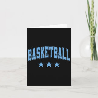 Sketch alle blauen Sterne auf Retro Varsity Text Karte