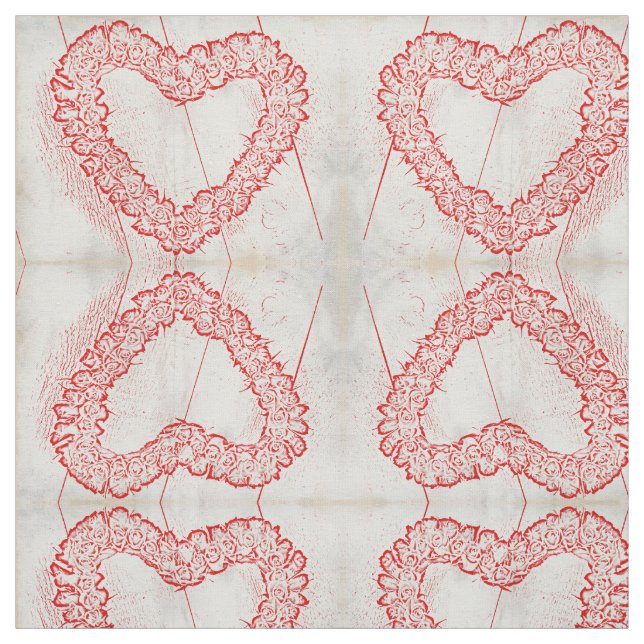 Sketch Art Heart Wreath Stoff (Muster)