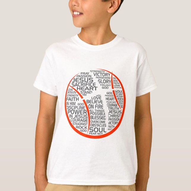 Sketch Christlich Athlete Jesus T-Shirt (Vorderseite)