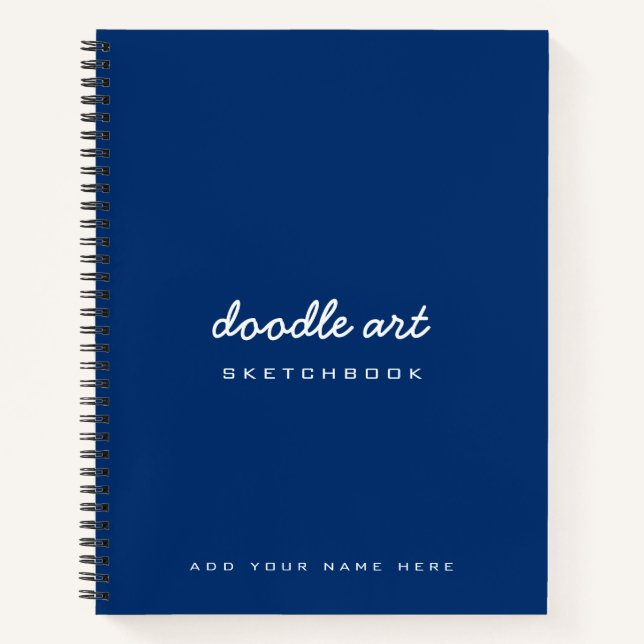 Sketch doodle art name sketchbook indigo notizbuch (Vorderseite)