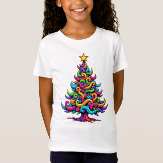 Sketch Doodle Stylish Christmas Tree T-Shirt