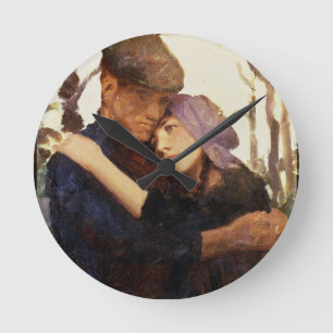 Sketch for 'Betrothed' (oil on canvas) Runde Wanduhr