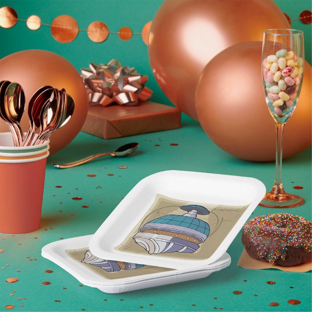 Sketch für die Raumstation Pappteller (Von Creator hochgeladen)