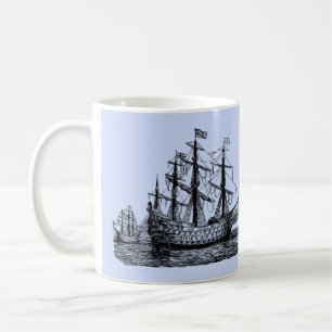 Sketch für Riesensegelschiffe Kaffeetasse