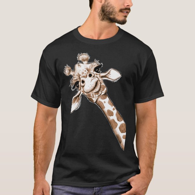 Sketch Giraffe Art T-Shirt (Vorderseite)
