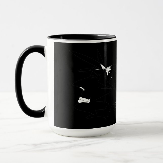 Sketch Head Weird Wild Fairstyle Face Tasse Cup (Links)