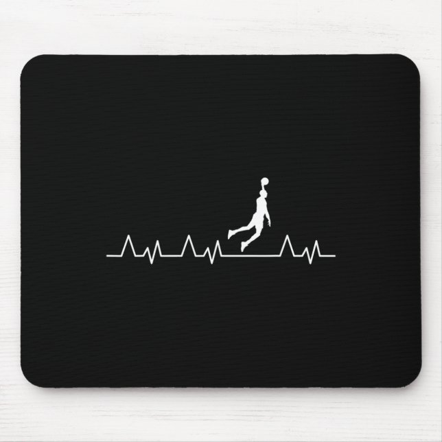 Sketch Heartbeat Bll Sketll Player Dunk Sport Gesc Mousepad (Vorne)