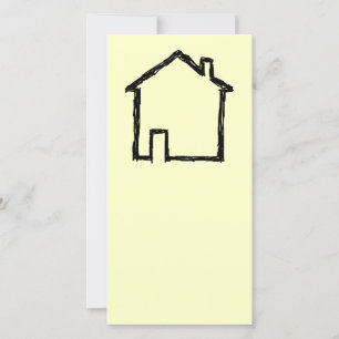 Sketch im Haus. Schwarz und Creme.