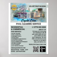 Sketch im Haus, Schwimmbad, Reinigung