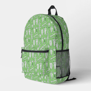 Sketch-Krokodile-Muster Bedruckter Rucksack