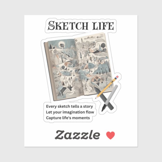 Sketch Life Aufkleber (Blatt)