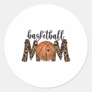 Sketch Mama Leopard Print Cheetah Proud Mama Sport Runder Aufkleber