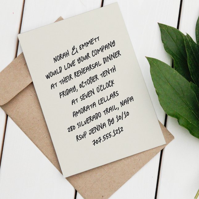 Sketch Marker Probe Dinner Einladung (Von Creator hochgeladen)