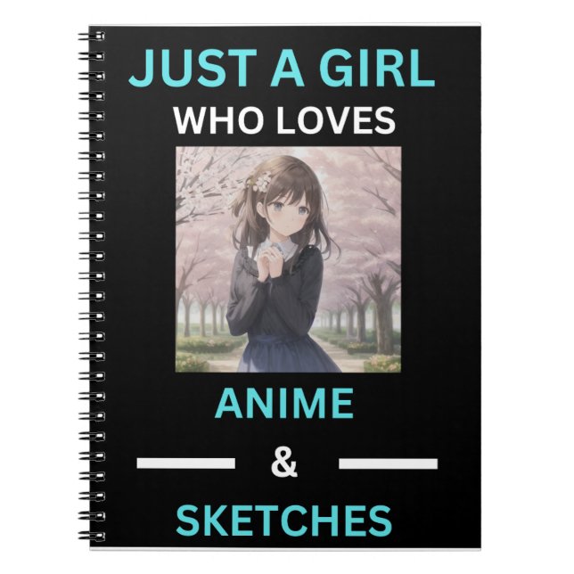 Sketch-Notebook "Liebe für Anime" Notizblock (Vorderseite)