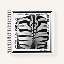 Sketch/Notebook - Zebra B/W-Notebook Notizbuch