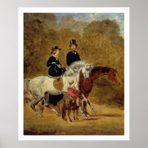 Sketch of Queen Victoria, The Prince Consort & HRH Poster