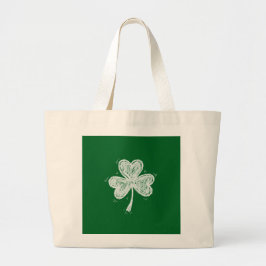 Sketch Shamrock  Jumbo Stoffbeutel