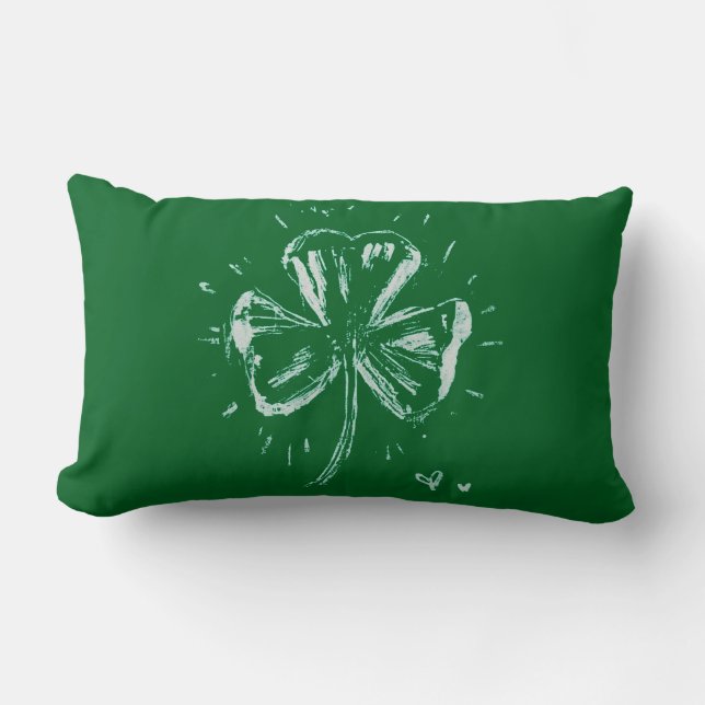 Sketch Shamrock Lendenkissen (Vorderseite)