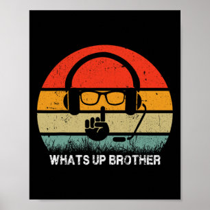 Sketch Streamer Was ist los Bruder Lustig Vintage Poster