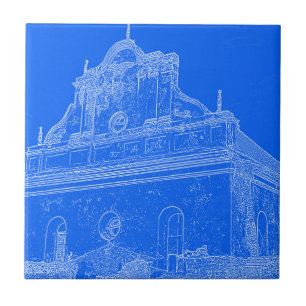 Sketch zur Slonim Great Synagoge Architecture Fliese