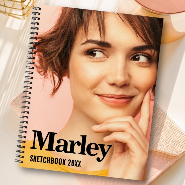 Sketchbook Benutzerdefiniertes Foto Niedlich Black Notizbuch (Von Creator hochgeladen)