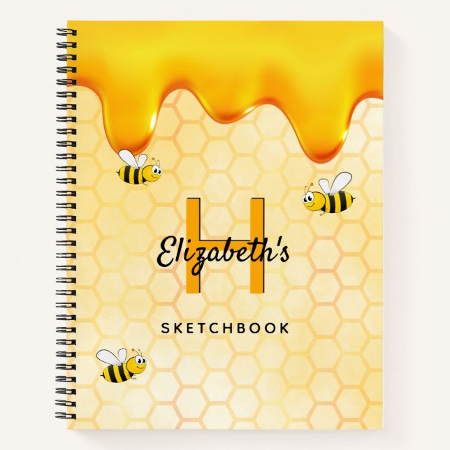 Sketchbook Bienenhonigtropfen Notizbuch (Vorderseite)