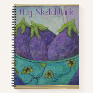 Sketchbook Eggplant Painting Notizbuch