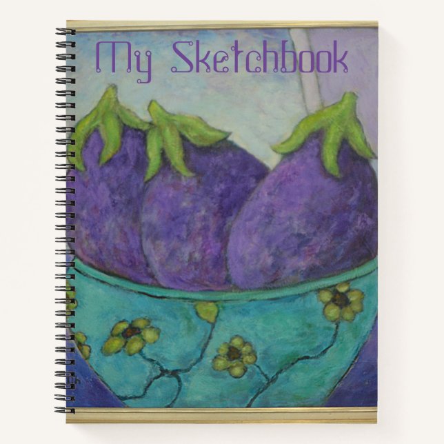 Sketchbook Eggplant Painting Notizbuch (Vorderseite)