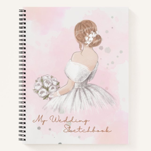 Sketchbook Hochzeitskleid Notizbuch (Vorderseite)
