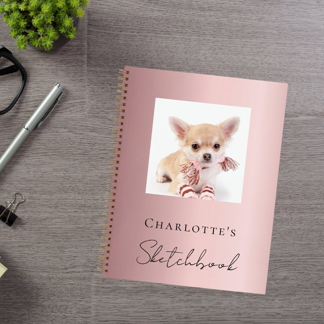 Sketchbook-Hund-Foto pink Notizbuch (Von Creator hochgeladen)